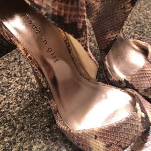 Madden Girl by Steve Madden snakeskin stiletto